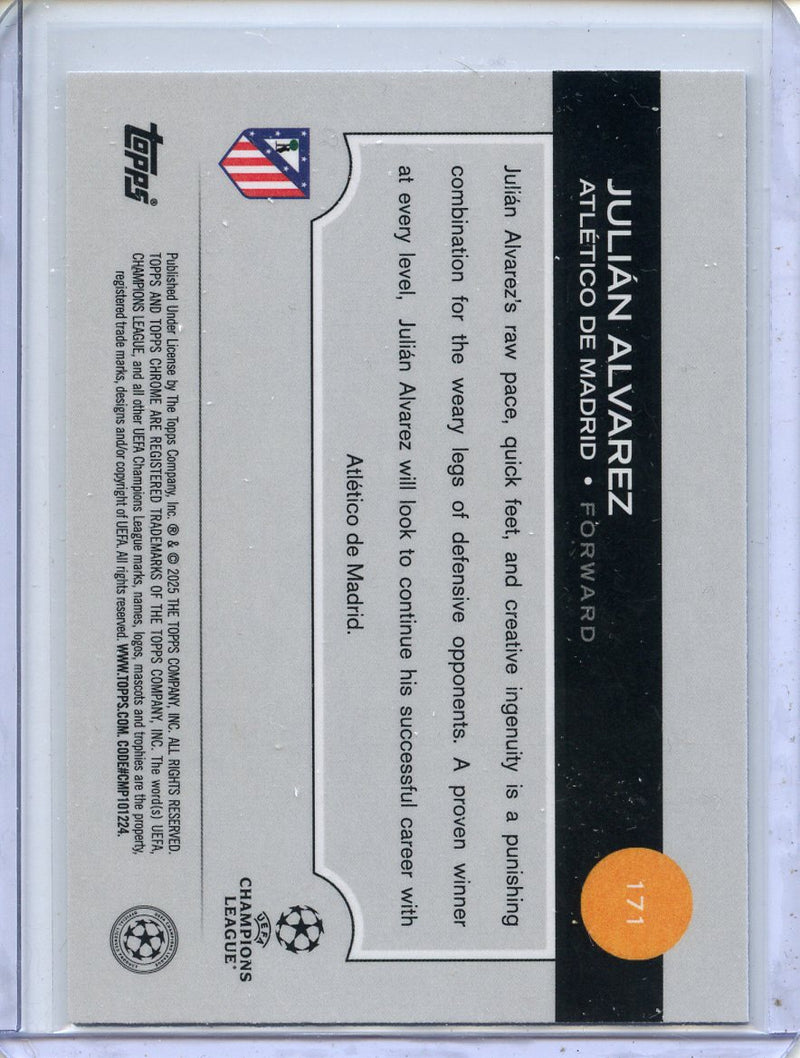 2024-25 Topps Chrome UEFA Club Comps Julian Alvarez Wave