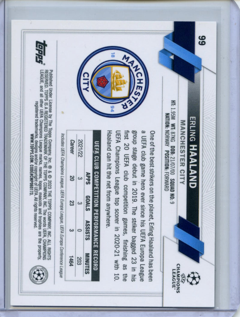 2022-23 Topps Chrome UEFA Club Competitions Erling Haaland