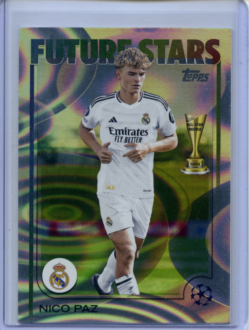 2024-25 Topps UEFA CC Nico Paz Rain Drops