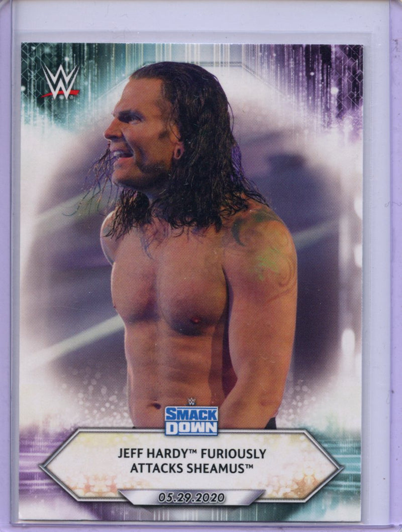 2021 Topps WWE Jeff Hardy Furiously Attacks Sheamus