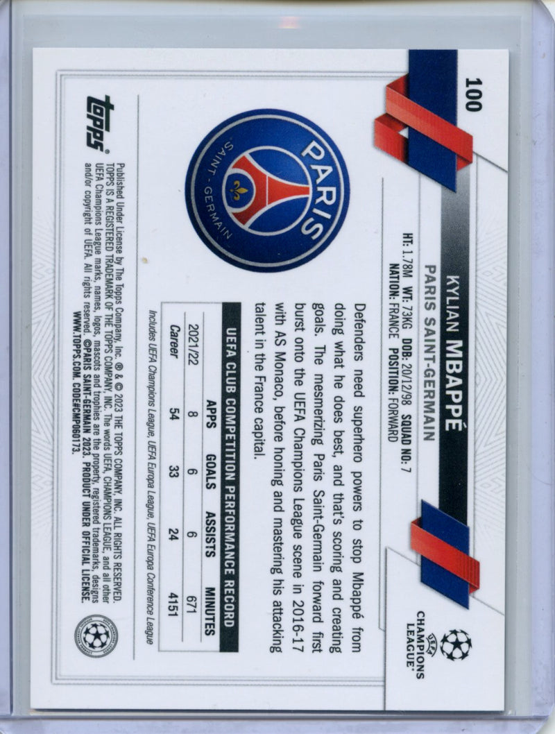 2022-23 Topps Chrome UEFA Kylian Mbappe