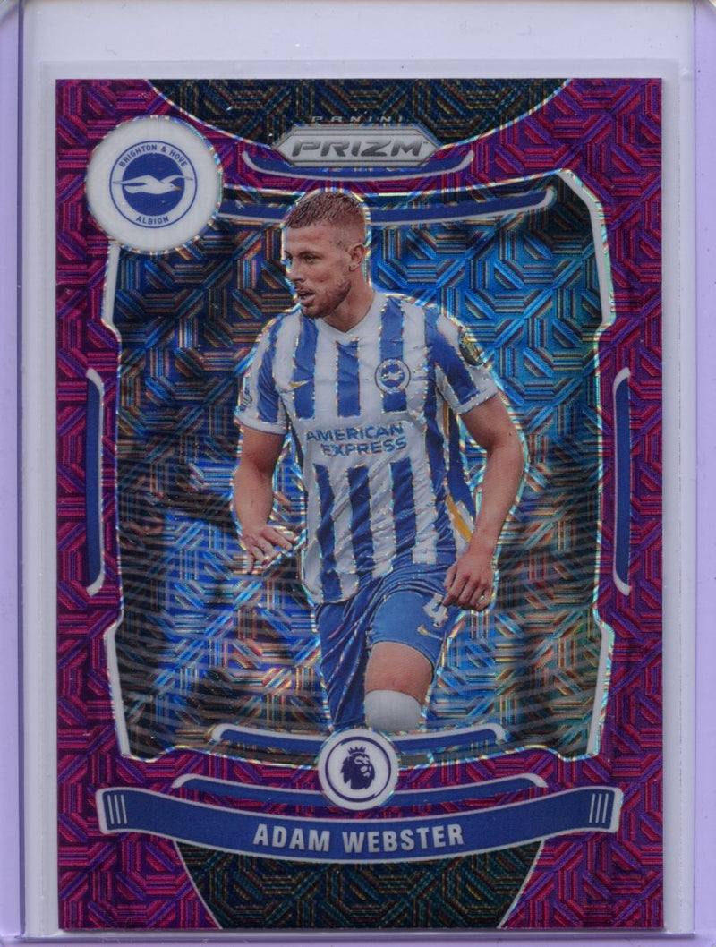 2021-22 Panini Prizm Premier League Adam Webster Purple Mojo Prizm