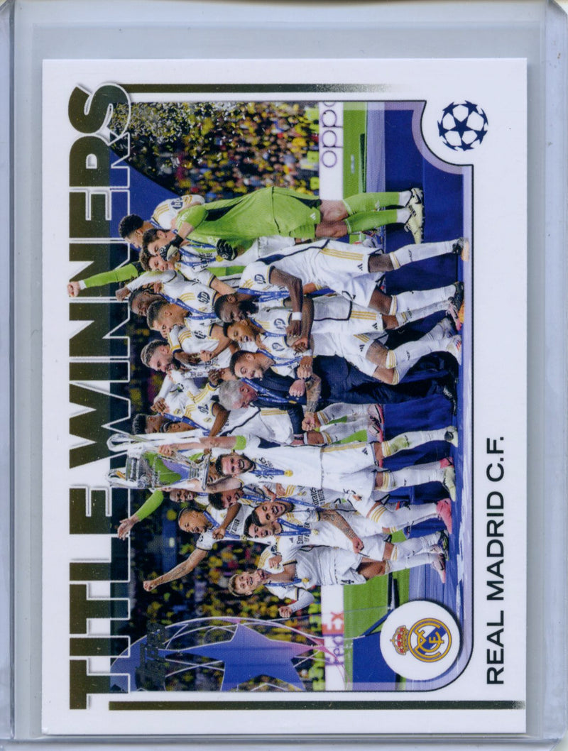 2024-25 Topps UEFA CC Real Madrid Title Winners