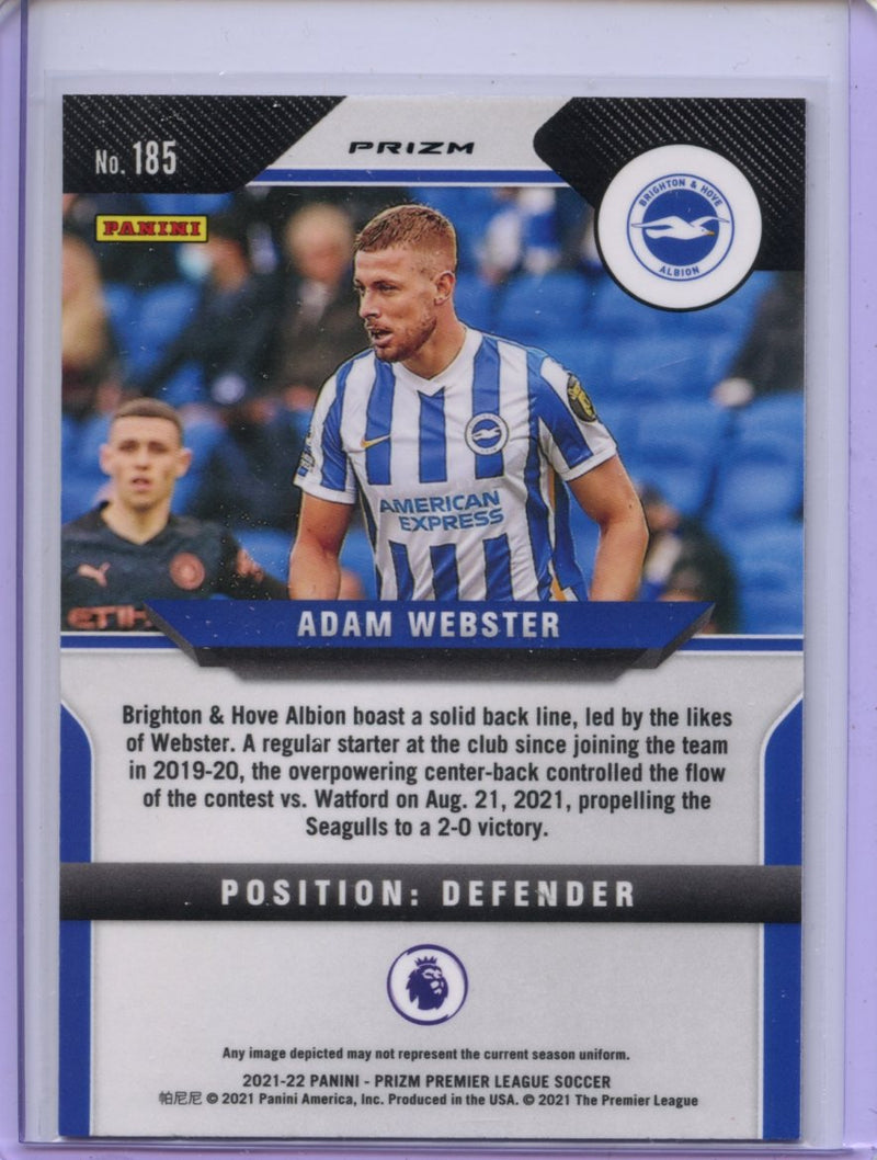 2021-22 Panini Prizm Premier League Adam Webster Purple Mojo Prizm