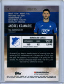 2021-22 Topps Bundesliga Stadium Club Chrome Andrej Kramaric Aqua Green Electric Charge Refractor 106/175