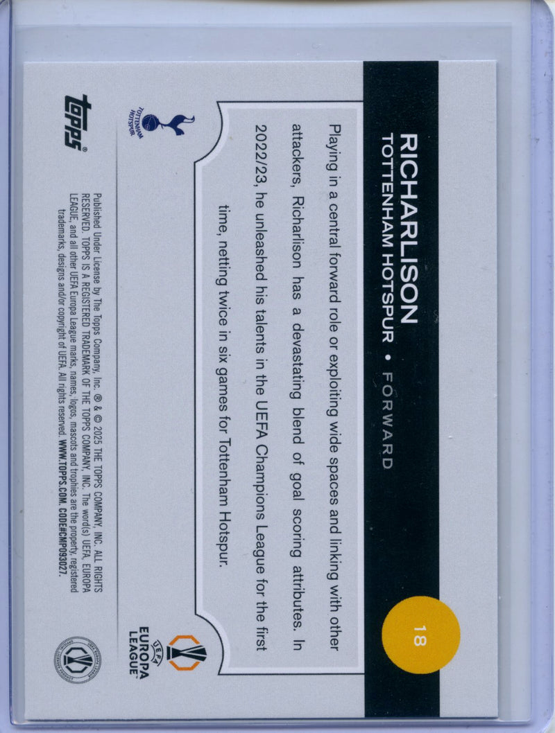 2024-25 Topps UEFA CC Richarlison Rain Drops