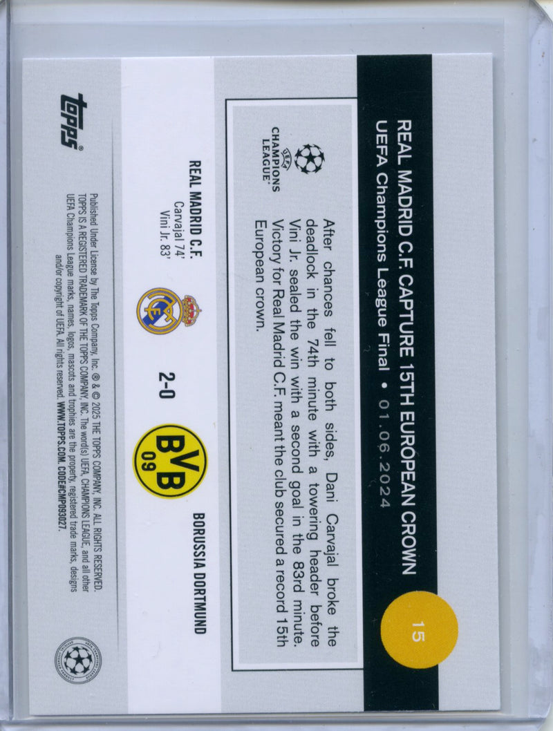 2024-25 Topps UEFA CC Real Madrid Title Winners
