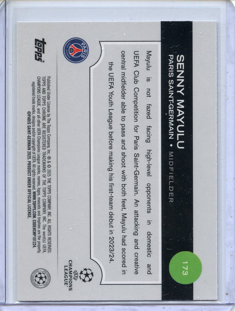 2024-25 Topps Chrome UEFA Club Comps Senny Mayulu Wave