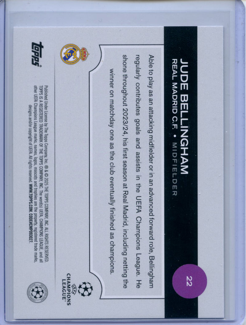 2024-25 Topps UEFA CC Jude Bellingham Rain Drops