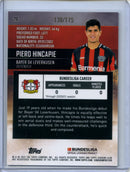 2021-22 Topps Bundesliga Stadium Club Chrome Piero Hincapie Aqua Green Electric Charge Refractor 138/175