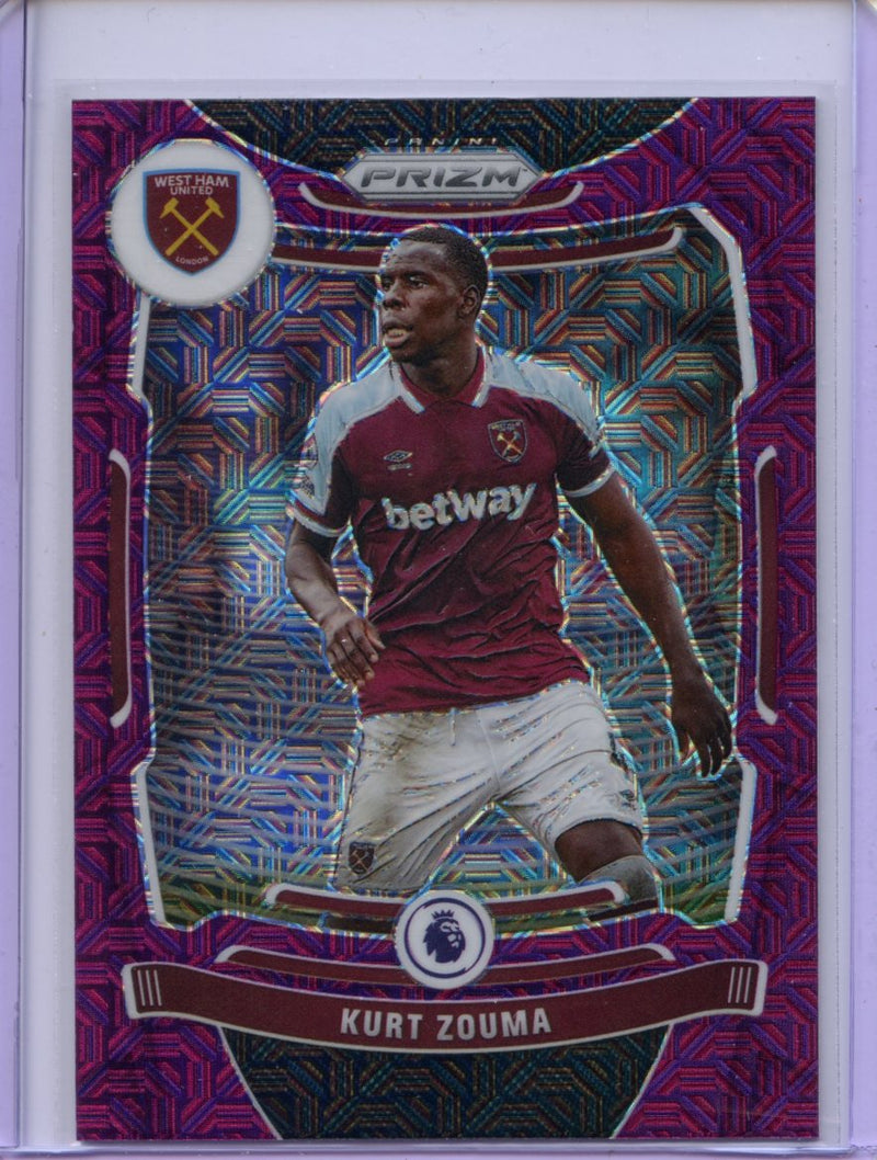 2021-22 Panini Prizm Premier League Kurt Zouma Purple Mojo Prizm
