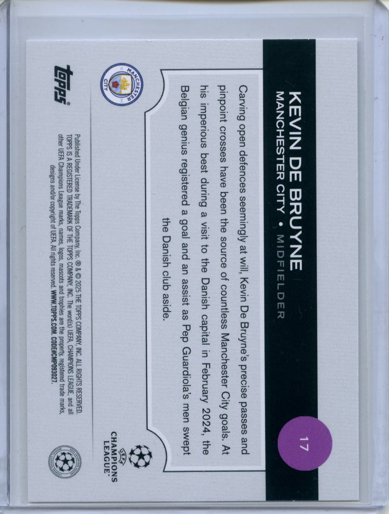 2024-25 Topps UEFA CC Kevin De Bruyne