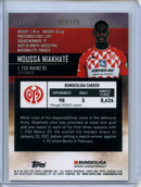 2021-22 Topps Bundesliga Stadium Club Chrome Moussa Niakhate Aqua Green Electric Charge Refractor 17/175