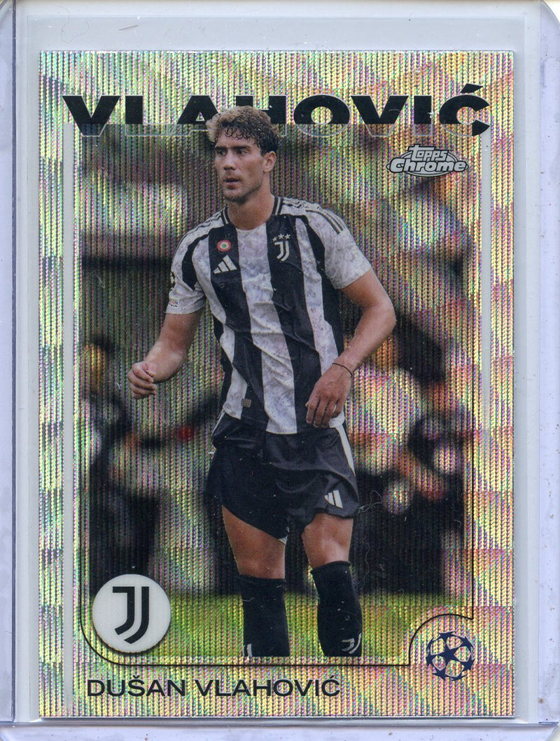 2024-25 Topps Chrome UEFA Club Comps Dusan Vlahovic Wave