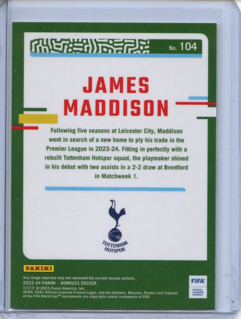 2023-24 Donruss FIFA James Maddison Optic