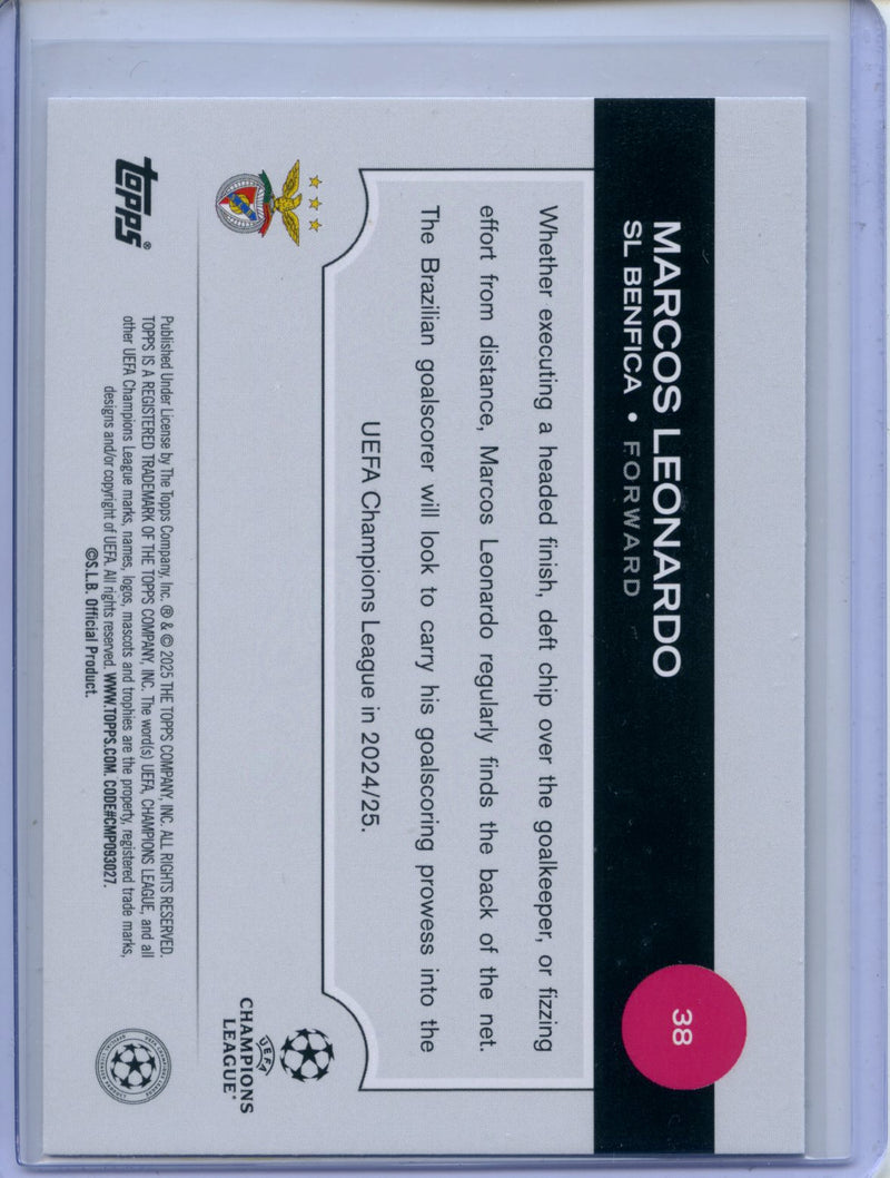 2024-25 Topps UEFA CC Marcos Leonardo Rain Drops