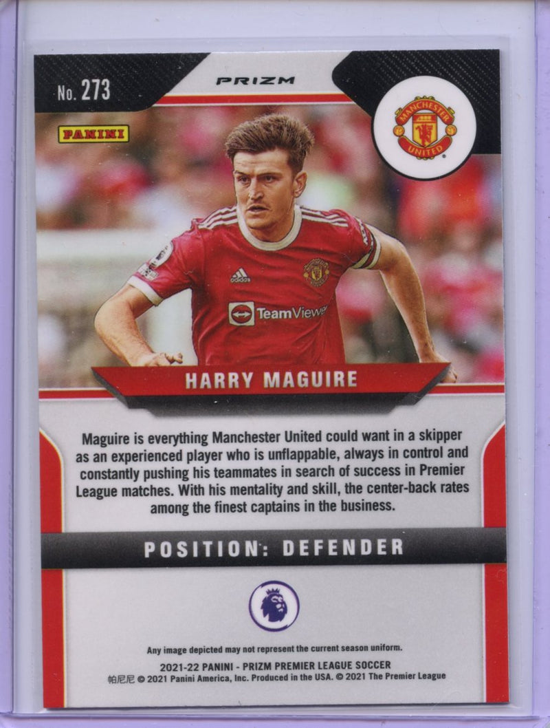 2021-22 Panini Prizm Premier League Harry Maguire Purple Mojo Prizm
