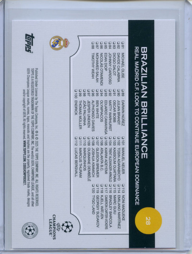 2024-25 Topps UEFA CC Brazilian Brilliance