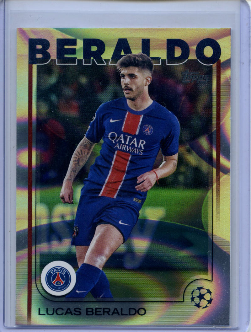 2024-25 Topps UEFA CC Lucas Beraldo Rain Drops