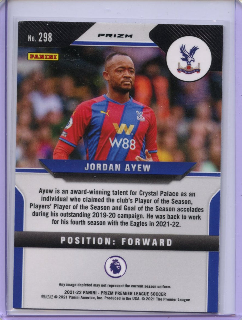 2021-22 Panini Prizm Premier League Jordan Ayew Purple Mojo Prizm