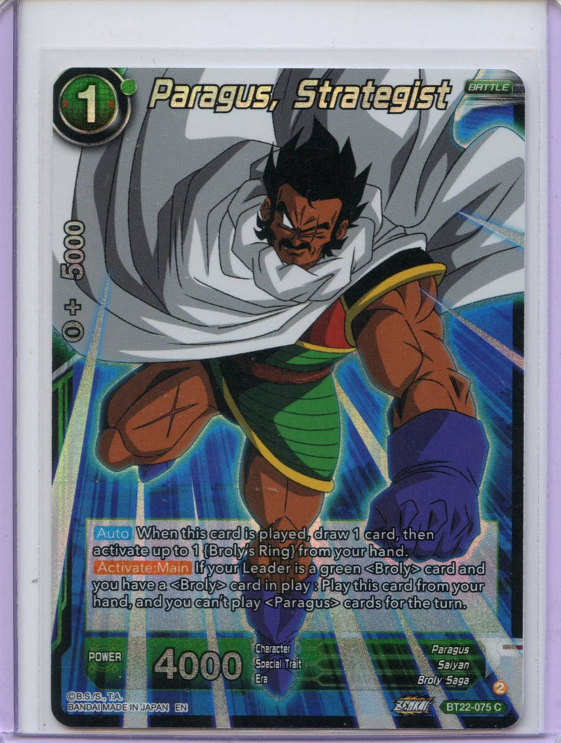 Paragus, Strategist - Critical Blow BT22-075 C Foil