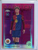 2024-25 Topps Chrome UEFA Club Comps Noah Darvch Neon Pink Prism 79/175