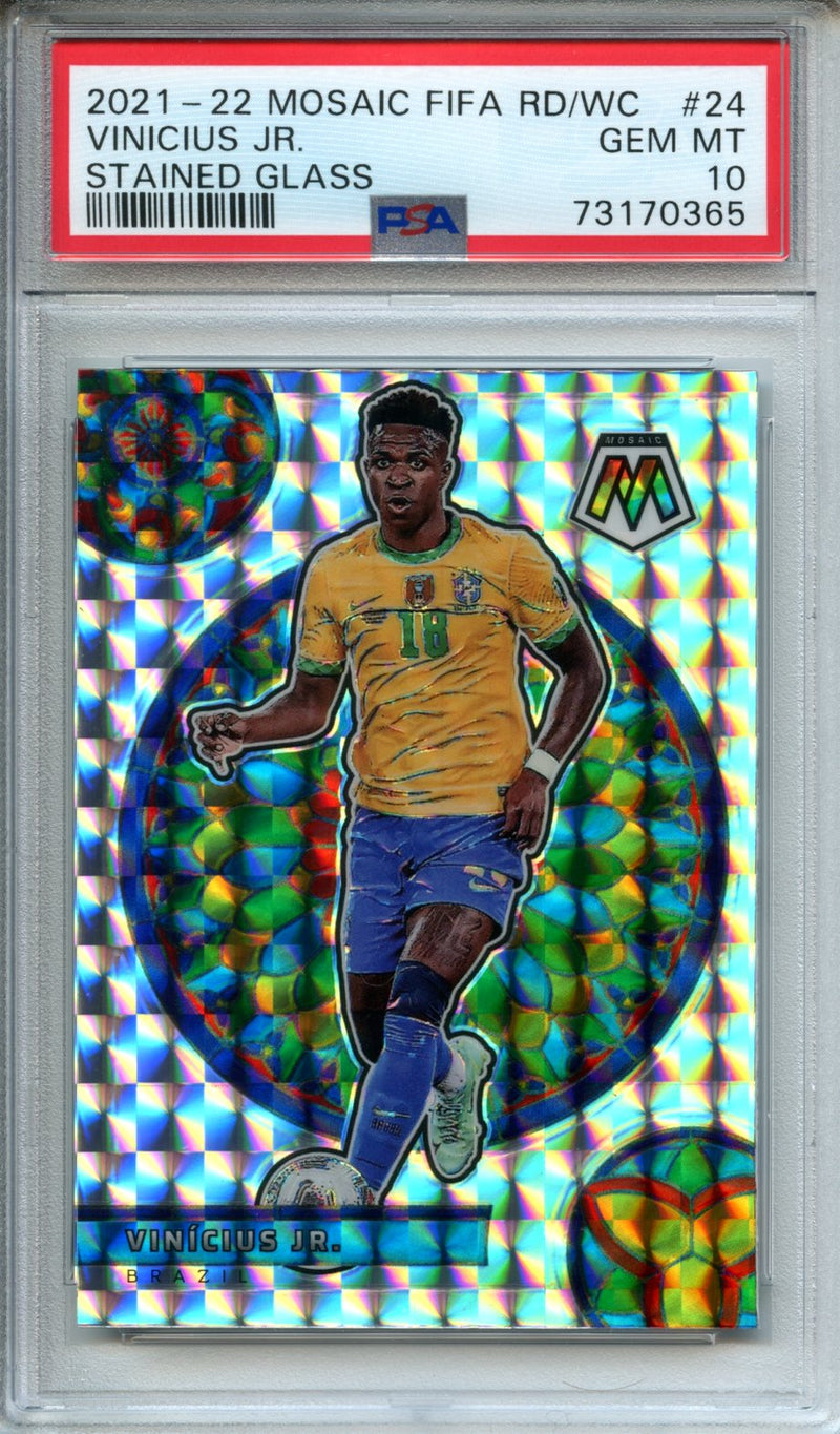 2021-22 Mosaic FIFA Road To World Cup Vinicius JR. Stained Glass