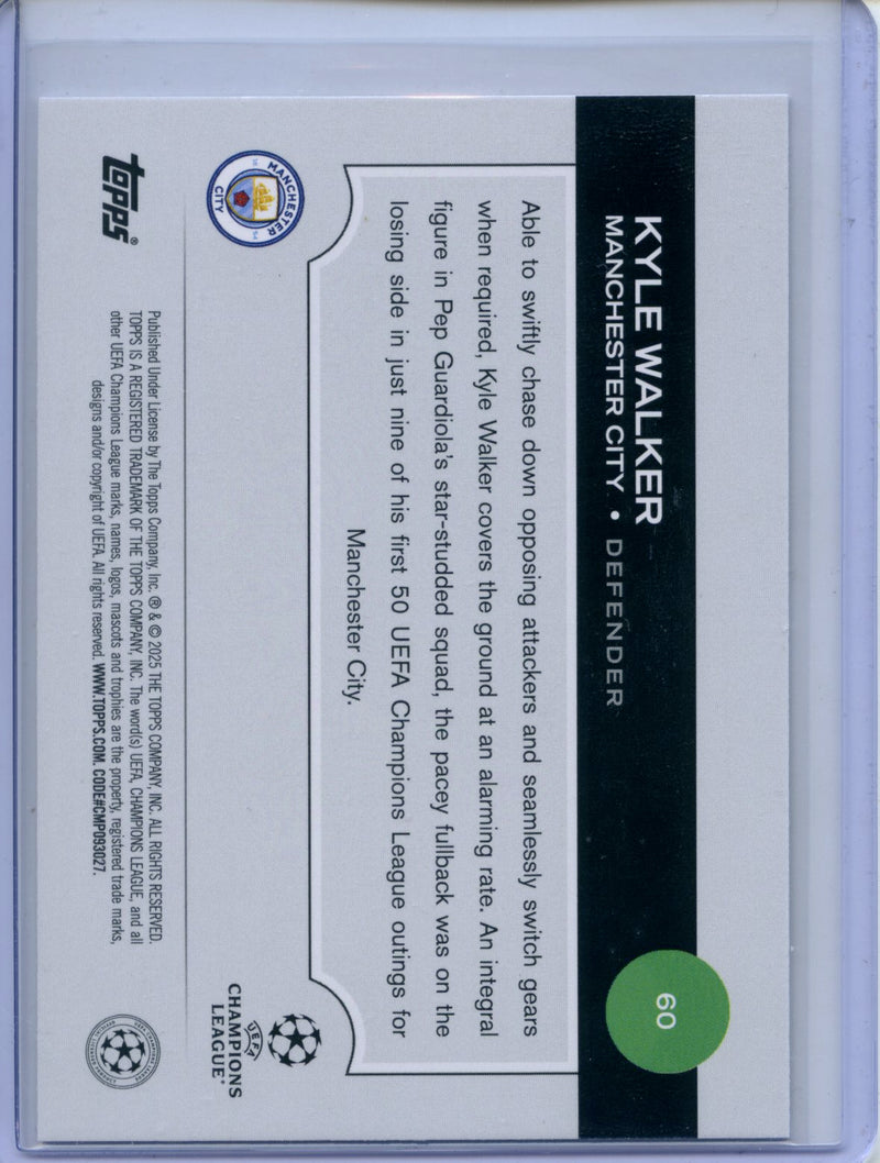 2024-25 Topps UEFA CC Kyle Walker Rain Drops
