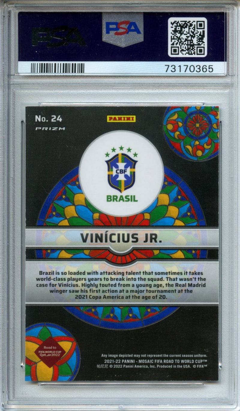 2021-22 Mosaic FIFA Road To World Cup Vinicius JR. Stained Glass