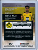 2021-22 Topps Bundesliga Stadium Club Chrome Donyell Malen Aqua Refractor 54/199