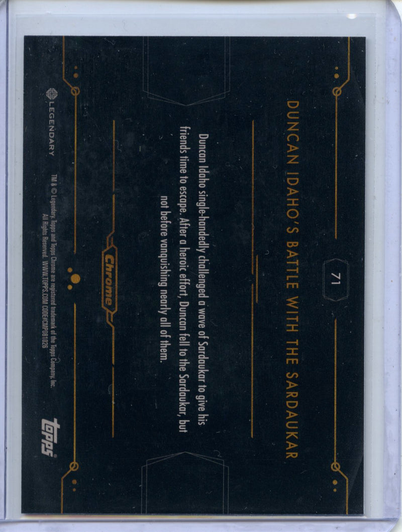 2024 Topps Dune Chrome Duncan Idaho's Battle With The Sardaukar Refractor