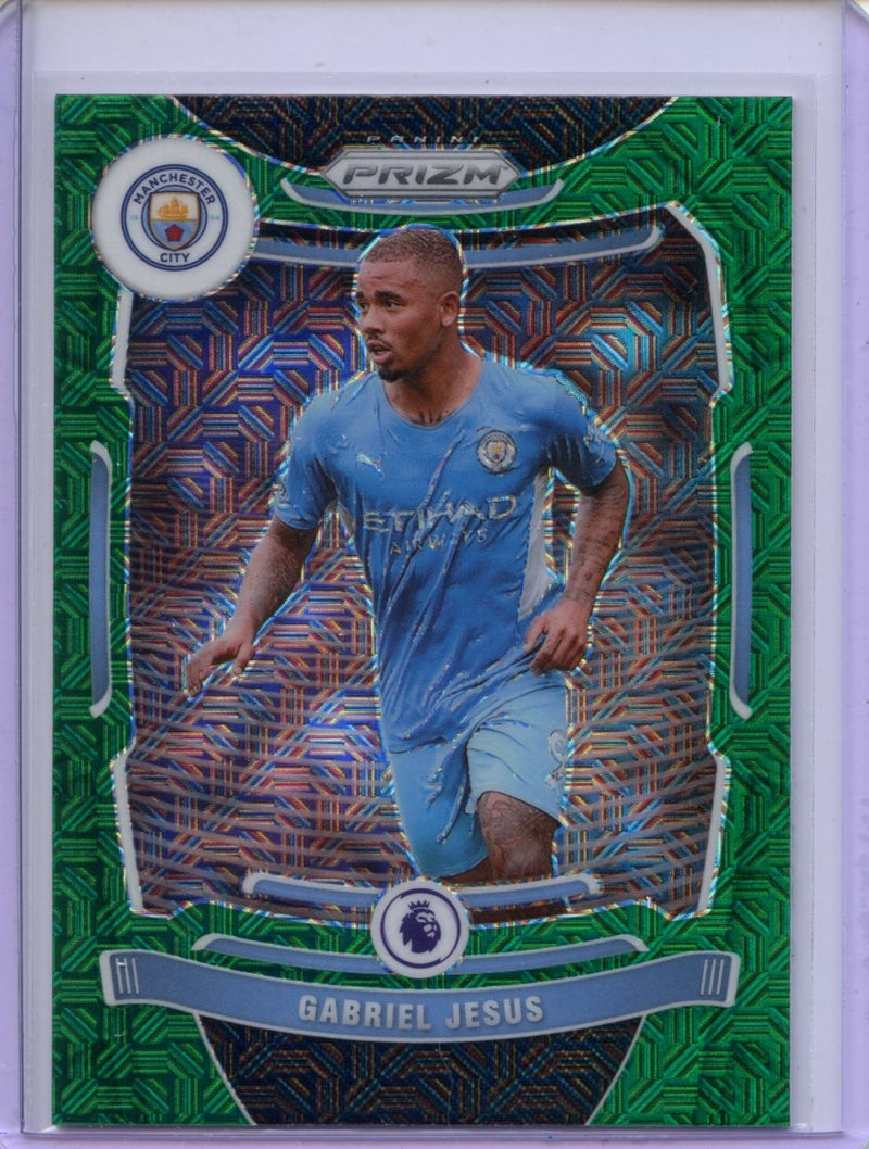 2021-22 Panini Prizm Premier League Gabriel Jesus Green Mojo Prizm