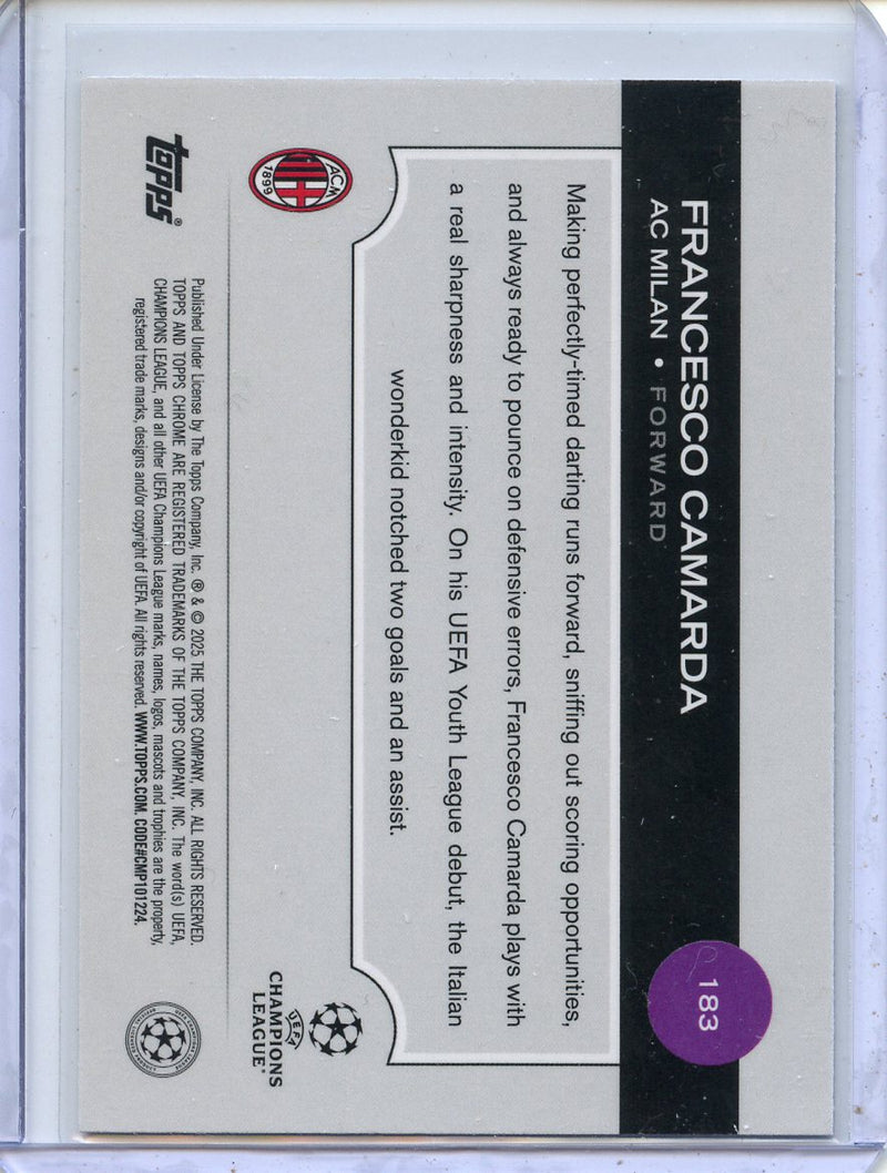 2024-25 Topps Chrome UEFA Club Comps Francesco Camarda Wave