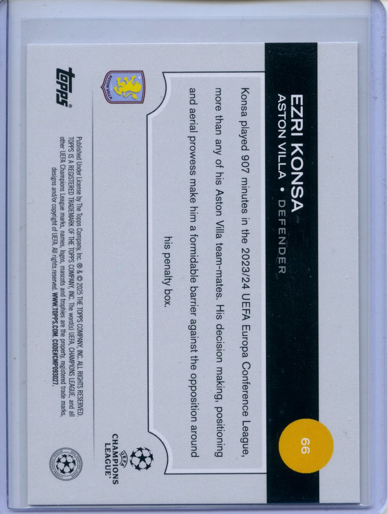 2024-25 Topps UEFA CC Ezri Konsa Rain Drops