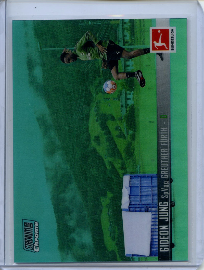 2021-22 Topps Bundesliga Stadium Club Chrome Gideon Jung Aqua Refractor 112/199