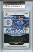 2021-22 Panini Prizm Premier League Ferran Torres Gold Emergent Prizm 8/10 BGS 9