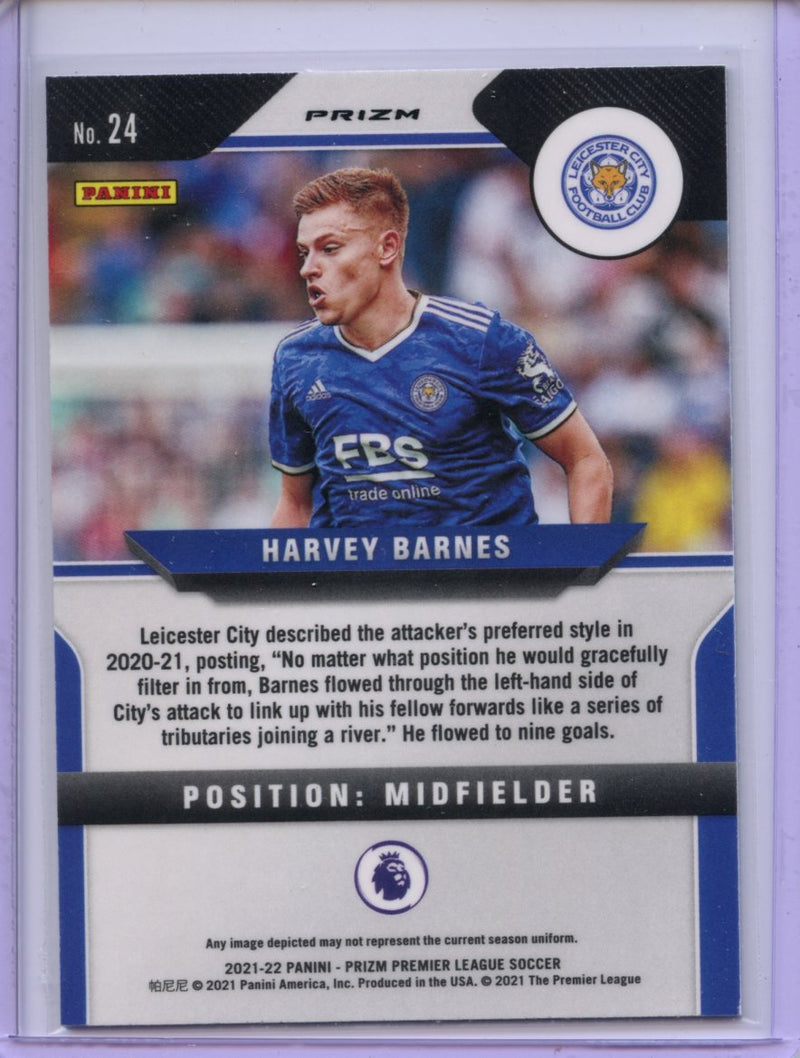 2021-22 Panini Prizm Premier League Harvey Barnes Green Mojo Prizm