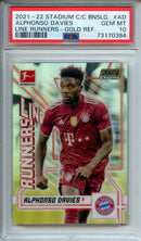 2021-22 Topps Stadium Club Chrome Bundesliga Alphonso Davies Line Runners Gold Refractor 24/50