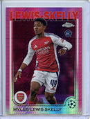 2024-25 Topps Chrome UEFA Club Comps Myles Lewis-Skelly Neon Pink Prism 133/175
