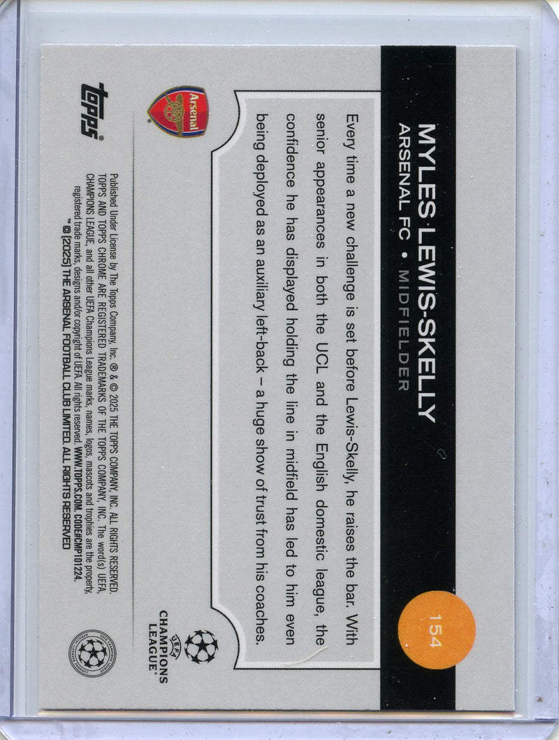 2024-25 Topps Chrome UEFA Club Comps Myles Lewis-Skelly Neon Pink Prism 133/175