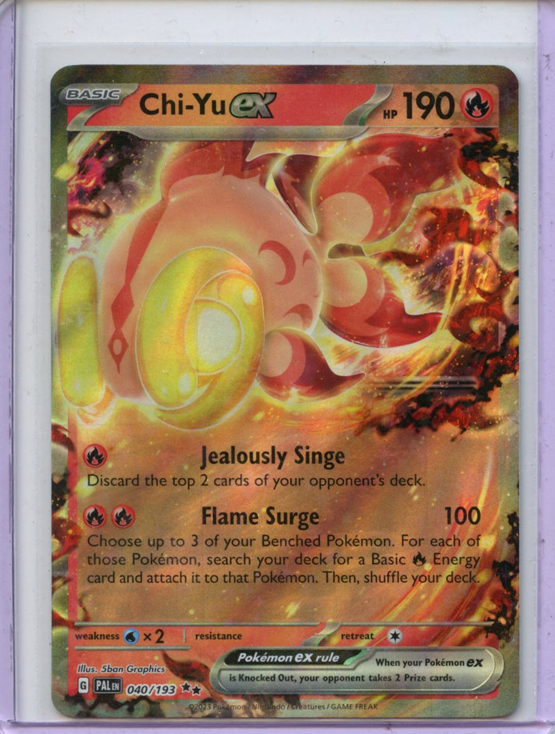 Pokemon TCG Scarlet & Violet Paldea Evolved Chi-Yu EX 40/193