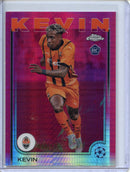 2024-25 Topps Chrome UEFA Club Comps Kevin Neon Pink Prism 50/175