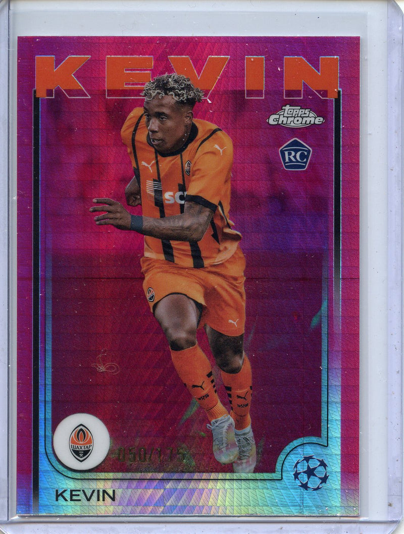 2024-25 Topps Chrome UEFA Club Comps Kevin Neon Pink Prism 50/175