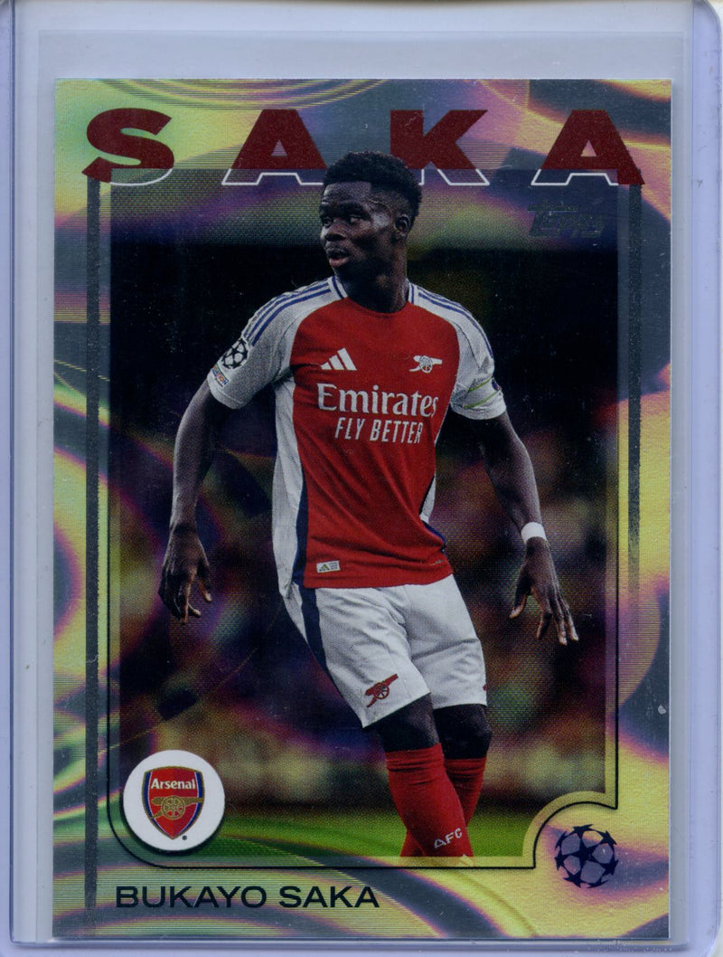 2024-25 Topps UEFA CC Bukayo Saka Rain Drops