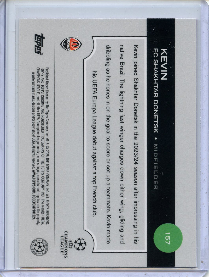 2024-25 Topps Chrome UEFA Club Comps Kevin Neon Pink Prism 50/175