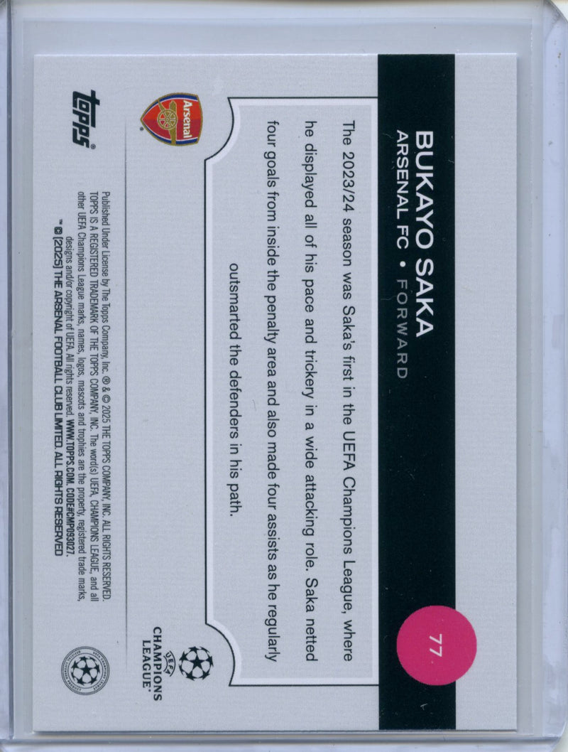 2024-25 Topps UEFA CC Bukayo Saka