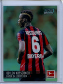 2021-22 Topps Bundesliga Stadium Club Chrome Odilon Kossounou Aqua Refractor 166/199