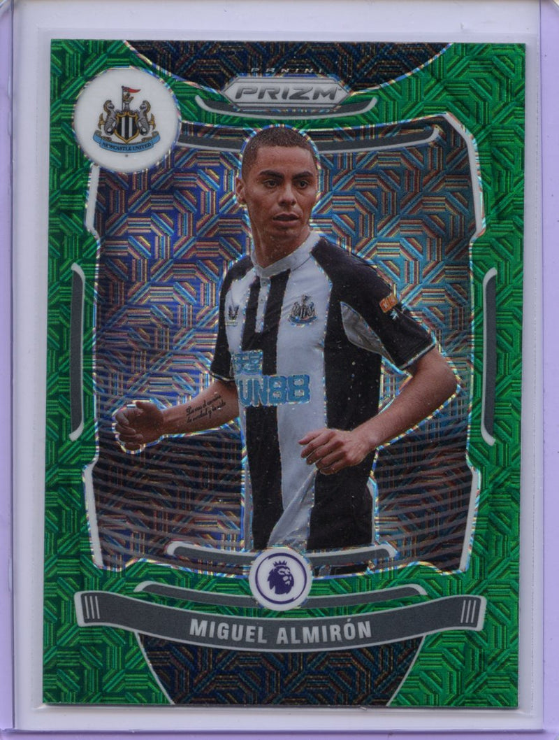 2021-22 Panini Prizm Premier League Miguel Almiron Green Mojo Prizm
