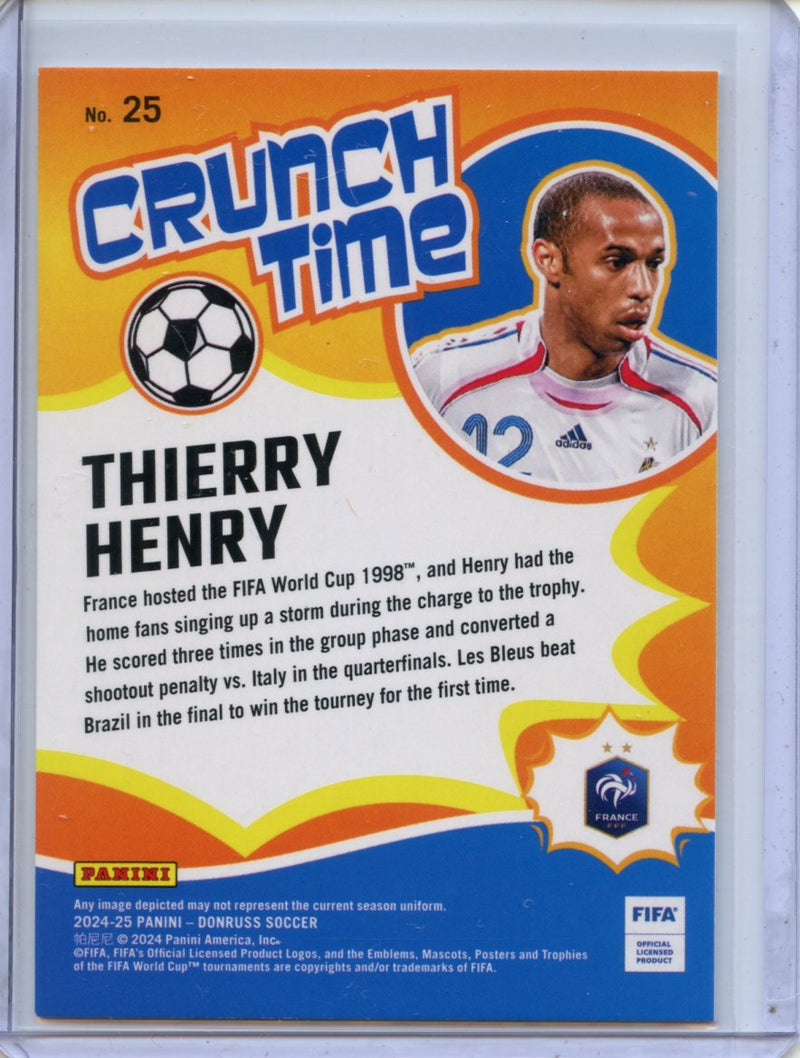 2024-25 Donruss Thierry Henry Crunch Time Silver