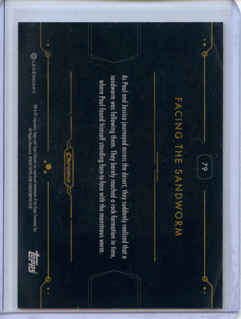 2024 Topps Dune Chrome Facing The Sandworm Refractor